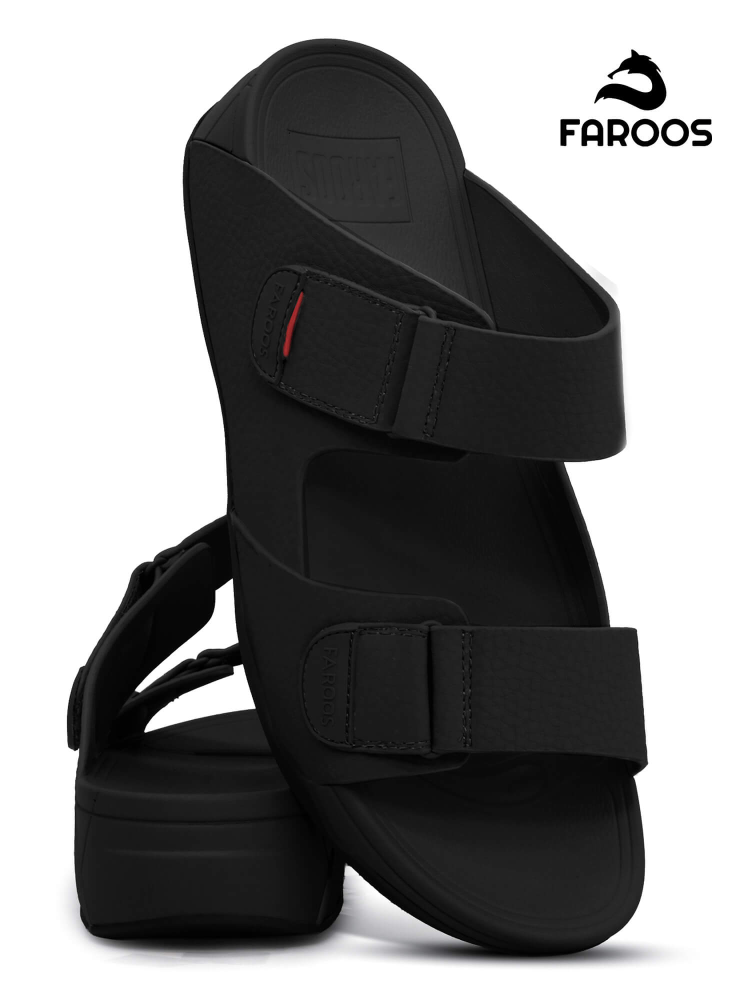 Faroos[F499]M139 Black Gents Arabic Sandal