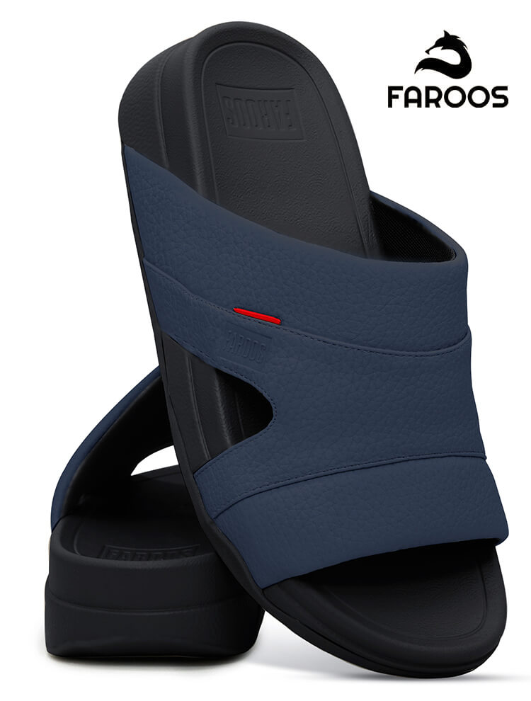 Faroos[F526]M002 Navy Gents Arabic Sandal