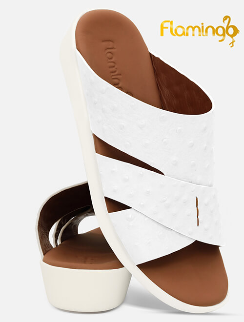 Flamingo Premium[FG138]817 [LP] OST  White Gents Arabic Sandal