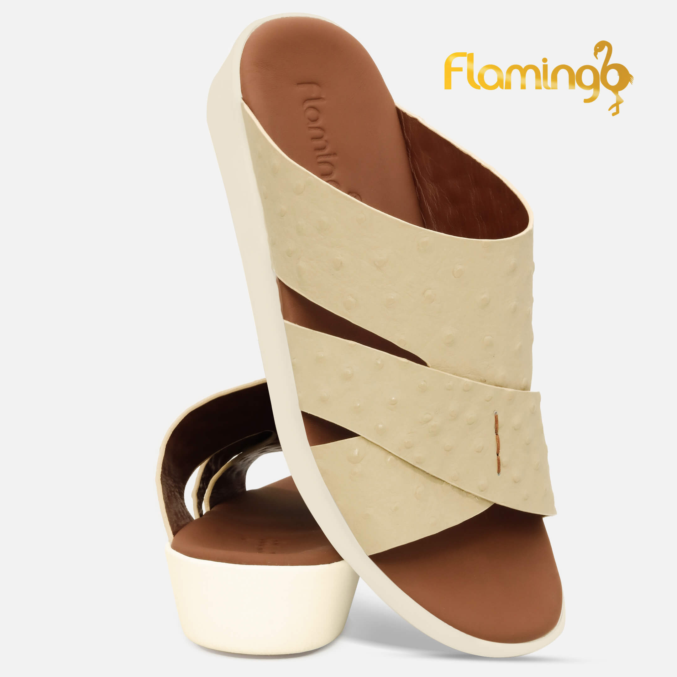 Flamingo-Premium[FG142]122-Beige-Gents-Arabic-Sandal-40