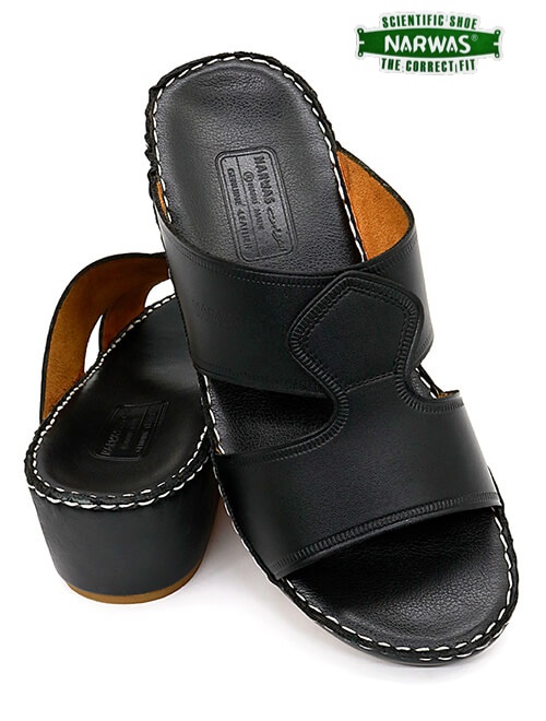 Narwas [NG10] High heels 1000 Full Black Gents Sandal